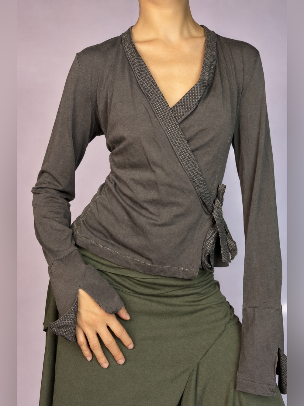 Cop Copine brown wrap top